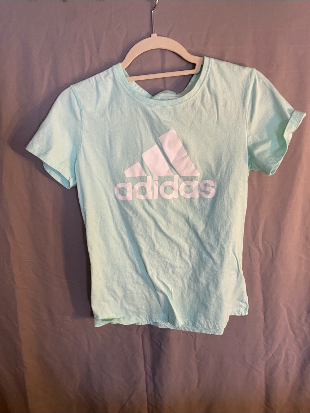adidas Mint Green Short Sleeve Logo Tee
